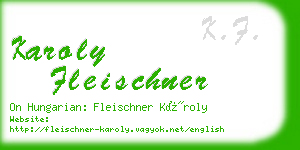 karoly fleischner business card